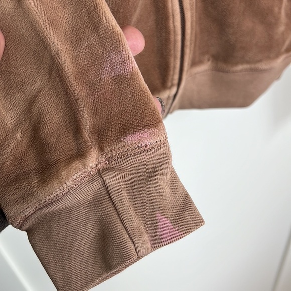 🛍️Mocha⚡️Juicy Couture Vintage Velour Hoodie preloved XL c2001 - Picture 7 of 9